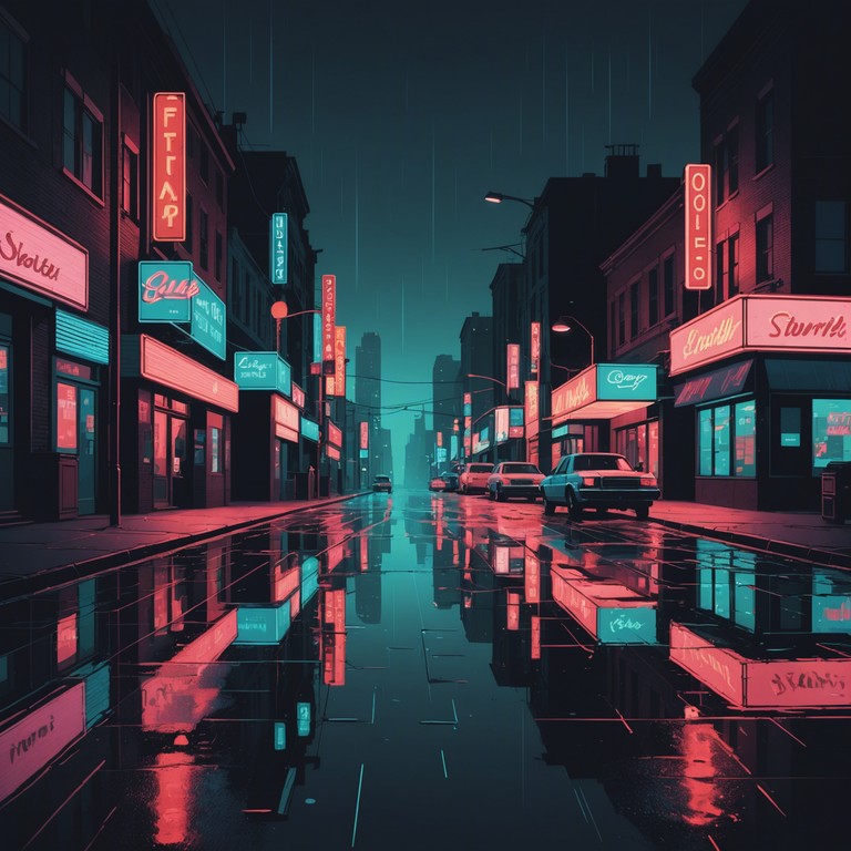 In this track, the sound merges the enigmatic nature of cyberpunk aesthetics with atmospheric synth sounds. The composition includes haunting melodies that echo through a landscape filled with urban futurism and digital solitude, ideal for a background score that complements a narrative of mystery and technology in an overpopulated cityscape.