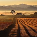 atmospheric tune depicts silent brazilian farms during evening twilight