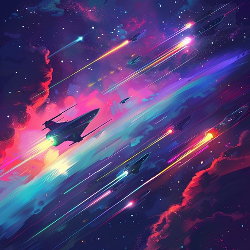 Embark on an interstellar adventure with neon lit cosmic soundscapes and driving electronic beats. This track combines shimmering synth leads with ambient rhythms to create a vivid, otherworldly experience, perfect for late night explorations or dreamy backgrounds.