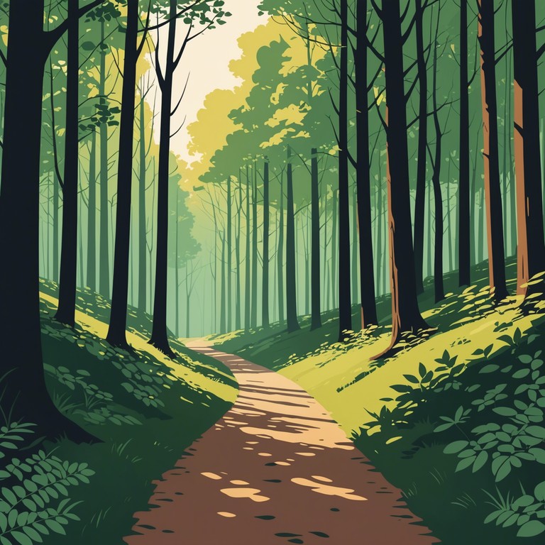 Echoes among trees creates a soothing soundscape with a flute, capturing the essence of the wind rustling through a peaceful forest. It's designed to provide listeners a sense of calm and connection with nature.