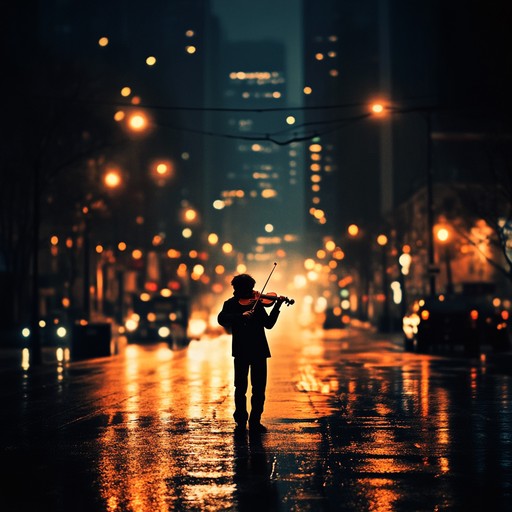 Experience an orchestral symphony blending with the gritty sounds of a city's night. Distant sirens, melodies of buskers, and the rumble of subways create a haunting, reflective, and magical auditory journey that captivates with its unusual blend.