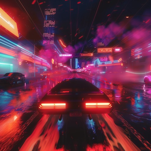 A late night city drive, the neon lights blur into vibrant streaks as smooth trap beats provide a tranquil backdrop. With ethereal soundscapes and deep bass lines, the song captures the serene yet urban essence of a bustling skyline at midnight.