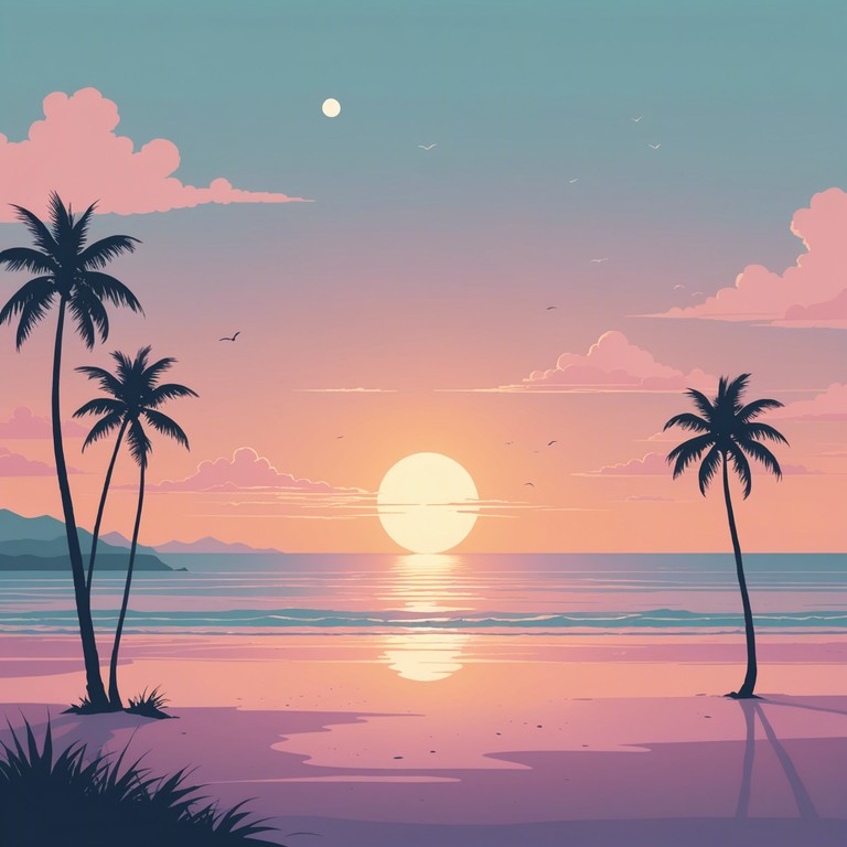 Imagine a track perfect for winding down during a sunset beach party. The music flows smoothly, accentuating a laid back atmosphere through its rhythms and harmonies. This song captures the essence of carefree summer evenings with friends or solo reflection by the sea.