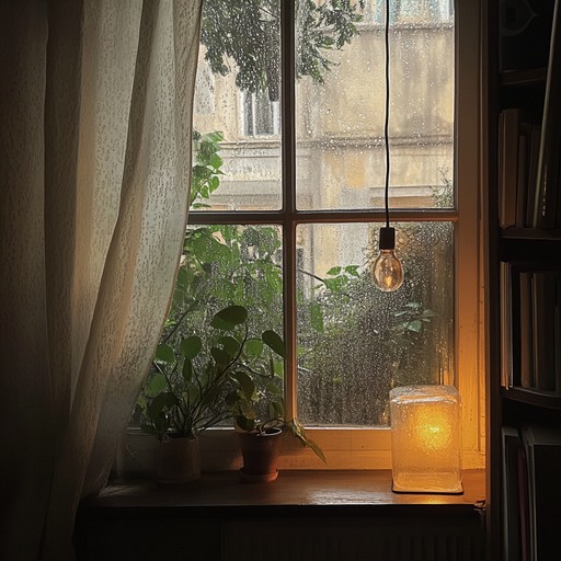 Soothing lofi beats merge with gentle rain sounds, creating a peaceful atmosphere perfect for relaxation or studying. The calming piano melodies weave through the rhythmic beats, interspersed with gentle vinyl crackles, evoking a nostalgic, cozy feel. Ideal background for deep thoughts or winding down after a long day.