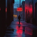 a deep house track capturing urban solitude during late hours.