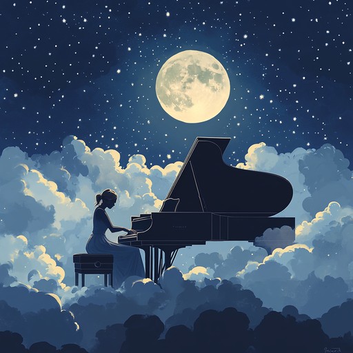 A dreamy, gentle ballad that conjures up images of walking under a starlit sky, reminiscing and daydreaming. The solo piano leads a delicate dance through lush, harmonic soundscapes, with soft strings enhancing the wistful, serene emotions.