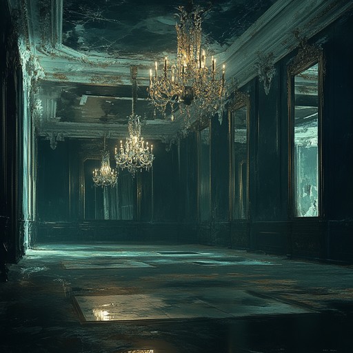 An eerie instrumental waltz that conveys the haunting atmosphere of a long forgotten ballroom, where ghostly figures dance amidst flickering candlelight.