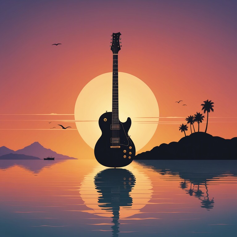 A song that combines the edgy elements of grunge with a laid back, relaxing undercurrent, creating a unique balance between rebellion and calm. Think of iconic grunge distress paired with the soothing sound of waves, all flowing together in a melodic dance.