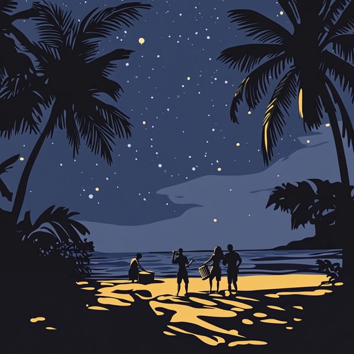 Euphoric and lively, this tropical disco track captures the essence of a starlit beach party. Blending steelpan with disco rhythms, it creates an enchanting and mystical soundscape perfect for dancing under the night sky.
