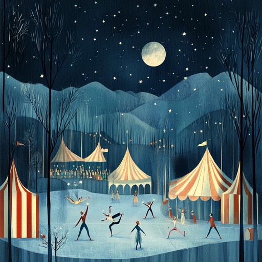 An orchestral piece filled with lively strings, bold brass, and playful woodwinds, evoking the atmosphere of an exuberant circus. Excellent for theatrical spectacles requiring an energetic and playful sound.