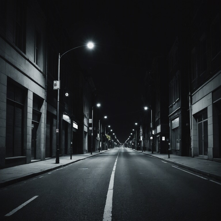 Delving deeper into the silence of the city at night, this track features a more pronounced use of soft, unsettling beats that resonate like whispers against a backdrop of almost complete silence, punctuated only by the occasional eerie screech of the electric guitar.