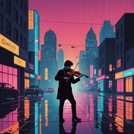 heartbreaking violin meets vibrant city sounds