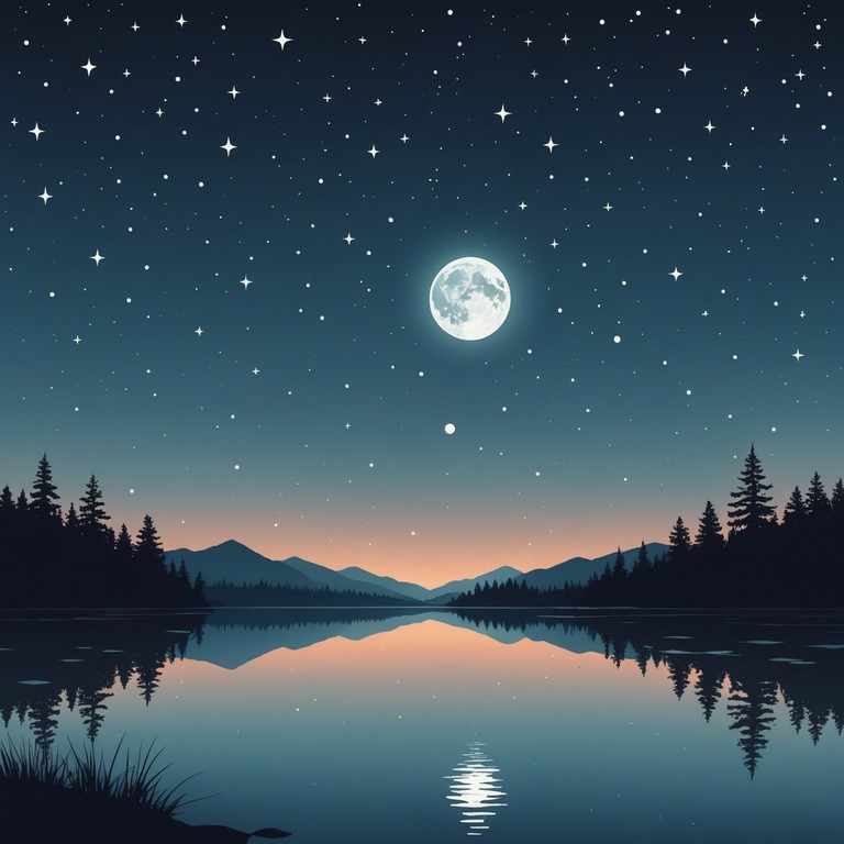 This track features a gentle swing rhythm, perfect for a relaxing evening under the stars. The music slowly builds a comforting, soothing atmosphere that invites contemplation and gentle movement, echoing the peacefulness of a clear night sky.