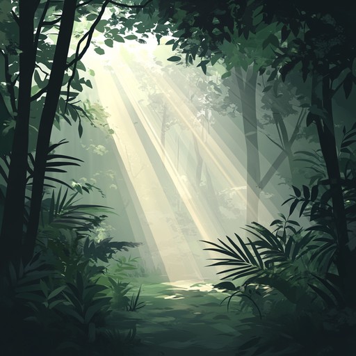 Imagine a dense, ancient forest where sunlight barely touches the ground. Each note plays like a whisper between the trees, guiding the listener through a mystical, untouched world. The piece captures the essence of serenity and ancient nature, as if the wind itself were playing melodies on leaves and branches.