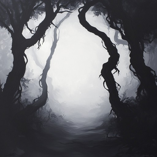 An instrumental piece that weaves a haunting melody through layers of atmospheric soundscapes, evoking feelings of despair and solitude, reminiscent of a dark journey through abandoned, mist laden forests at twilight