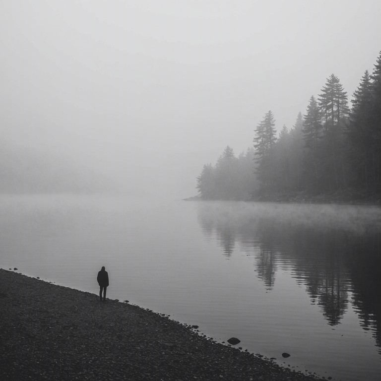 This piece invokes the sensation of standing alone by a fog covered lake at dusk. The music combines reflective acoustic guitar notes with ambient sounds, presenting an in depth exploration of solitude and introspection.