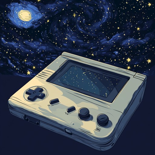 Travel back in time to the pixelated nights of arcade gaming, where each note brings back the thrill of an 8 bit quest under the twinkling cosmos.