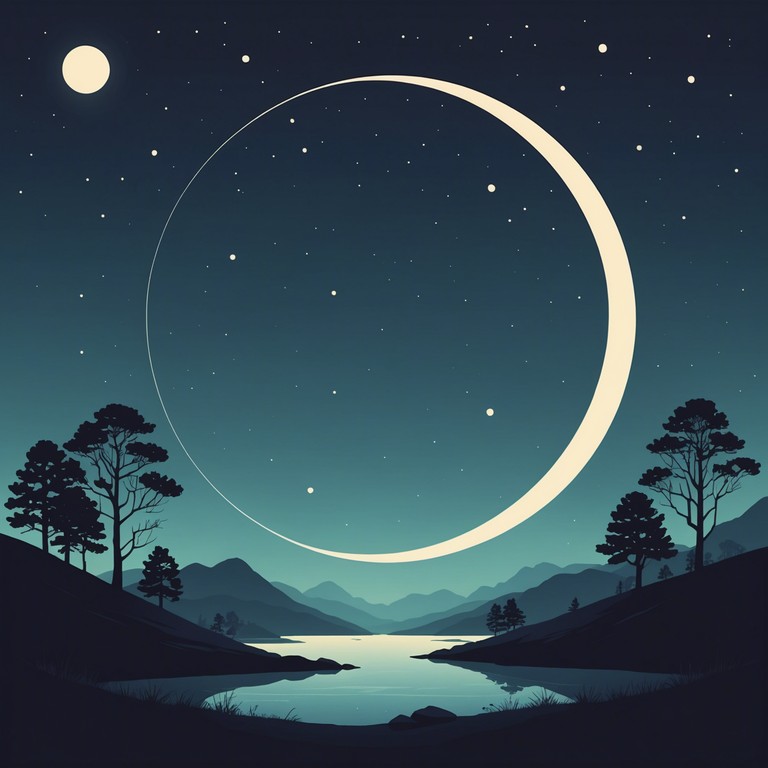 Embark on a sonic journey through a hauntingly beautiful soundscape created by a lone synthesizer, evoking images of moonlight casting shadows and whispering secrets of the night.