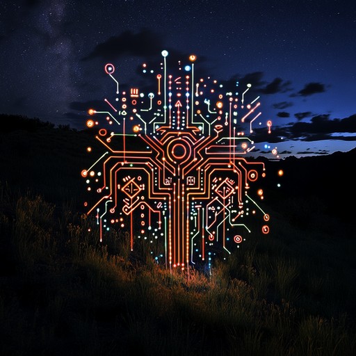 An instrumental piece that weaves traditional indigenous percussion rhythms with cutting edge electronic synths, creating a sonic journey that bridges ancient and modern times. The track starts with hypnotic tribal drums, gradually introducing atmospheric synth layers and pulsating electronic beats, culminating in a powerful fusion of sounds