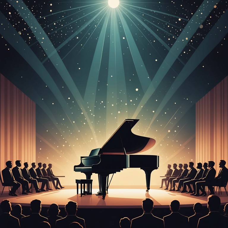 Immerse in a melody that portrays jubilance and the ecstasy of newfound freedom on the broadway stage, with a magnifying piano arrangement that elevates the spirit.