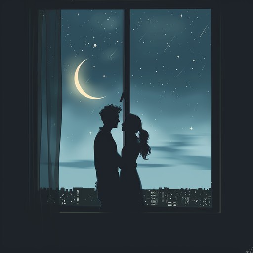 This soulful instrumental track sets the mood for a romantic late night encounter. Mellow rhodes piano chords lay down a smooth foundation while a sultry saxophone melody weaves in and out, accompanied by gentle brushwork on the drums and subtle bass lines. The song has a warm, inviting vibe perfect for dimming the lights and getting close to that special someone.