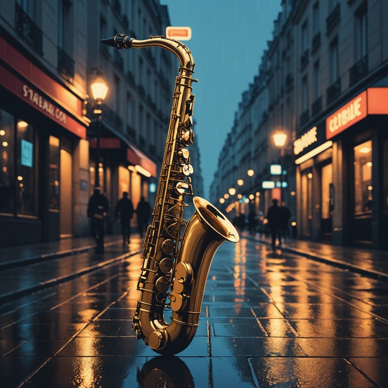 A contemplative track blending soft spoken introspection with the atmospheric pulse of nighttime paris. Imagine wandering through dimly lit streets, where every footstep echoes against a backdrop of gentle hip hop beats, reverberating through the chill of the night. A subtle saxophone carries the melody, weaving through the layered urban soundscape, capturing the essence of solitude and introspective thoughts in a bustling city.