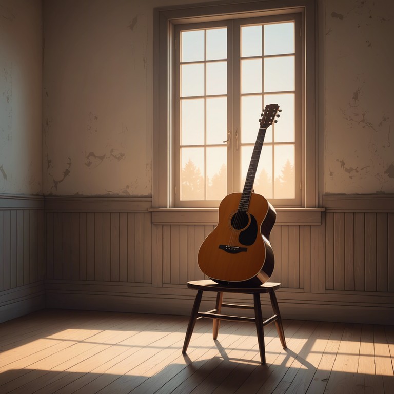 This composition features a deep, introspective melody that encapsulates the essence of solitude and lingering sorrow. The acoustic guitar gently plucks the heartstrings of listeners, crafting an atmosphere filled with tender melancholy and reflective silence. It’s a song that resonates with the echoes of a once vibrant hall, now quiet and introspective, inviting the listener into a personal journey through past memories and present emotions.