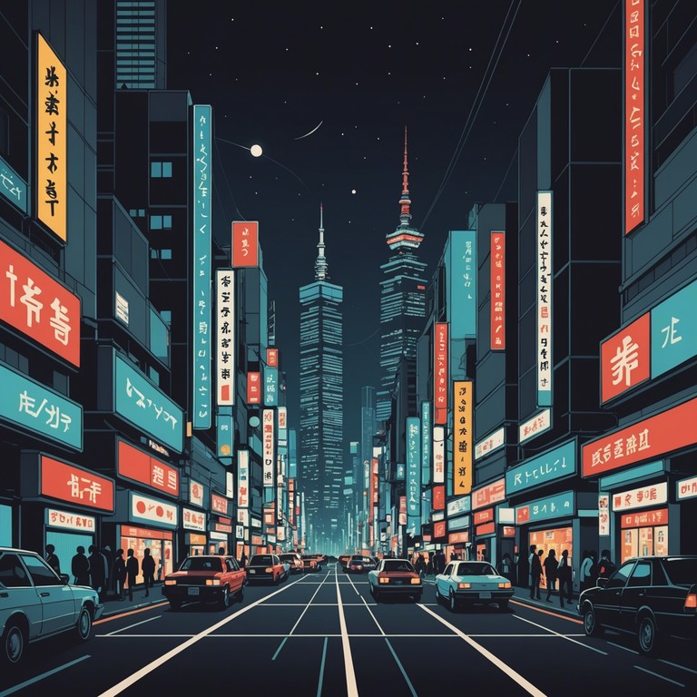 This track captures the essence of tokyo at midnight, intertwining the vibrant spirit of contemporary j pop with traditional japanese instruments. It tells a story of energy, innovation, and nostalgia, creating a symphony that mirrors the fast paced yet historic backdrop of japan's capital city. The music flows from energetic bursts of electronic beats to the soothing tones of a shamisen, embracing the contrast between tokyo's neon lit, futuristic streets and its serene, cherry blossomed parks.