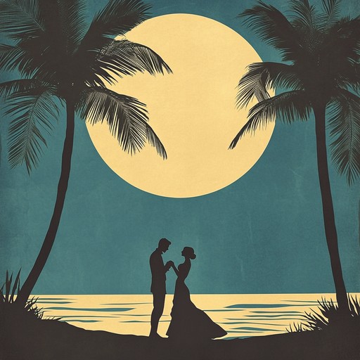 An enchanting instrumental latin jazz composition that gently blends smooth acoustic guitar melodies with soft percussion rhythms, evoking tender moments shared under the moonlight. The piece weaves together subtle brass harmonies and soothing tones, creating a tranquil and romantic atmosphere that transports the listener to a serene night in a tropical paradise.