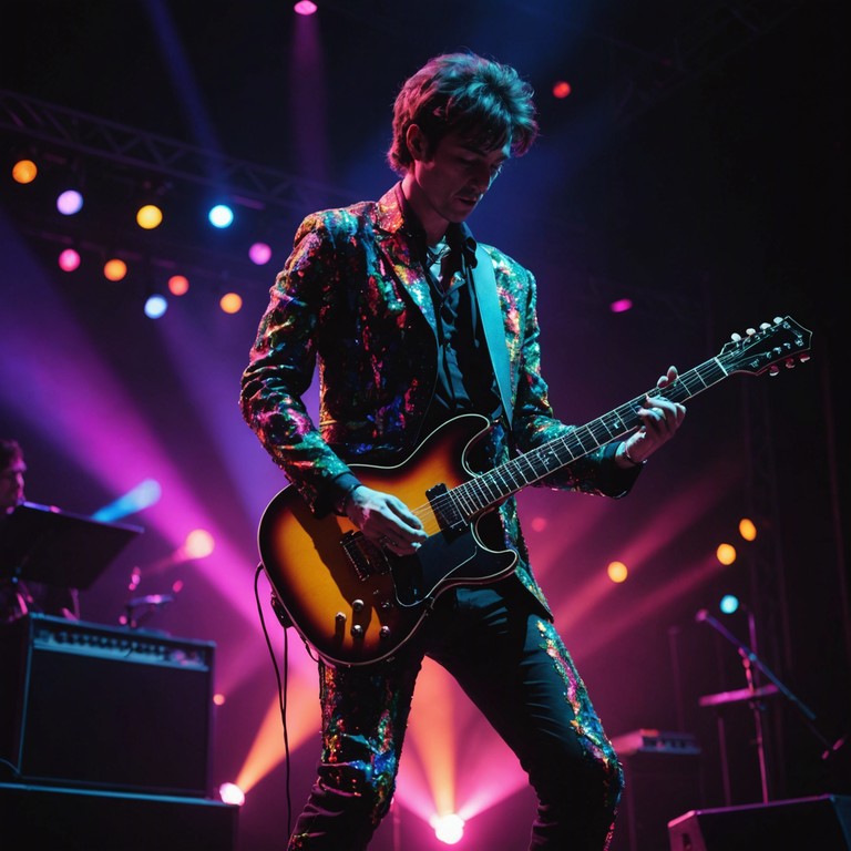 An engaging instrumental track that blends the extravagance of glam rock with the uplift of orchestral motifs, featuring soaring guitar riffs and grandio melee. Infused with an infectious rhythm, it symbolizes a triumphal procession or grand achievement, calling listeners to embrace their victories with flamboyance and a touch of drama.