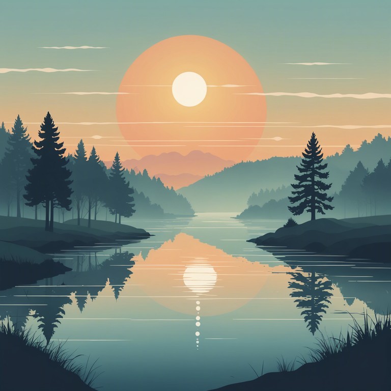 A symphonic composition enriched with a heartwarming, intricate melody that mimics the undulating flow of a serene river. Each note and pause meticulously intertwines to weave a gentle yet profound auditory experience. The focus lies on the minimal yet powerful impact of a single string instrument, supported by a grand symphonic background, progressing towards a peaceful crescendo that offers a reflective and meditative journey.