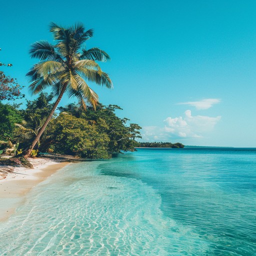 Immerse in dreamy tropical vibes with soothing melodies and rhythmic waves, creating an enchanting and tranquil atmosphere perfect for relaxation. Gentle water sounds overlay soft marimbas and subtle bird calls for an otherworldly escape.