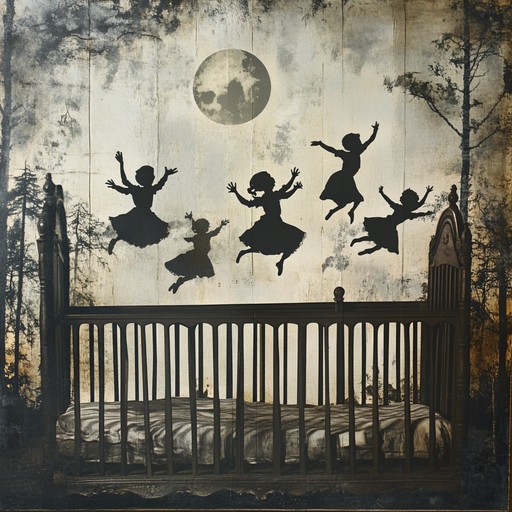 Picture a nursery where twilight brings shadows to life, as an eerie xylophone melody carries a sense of suspense and wonder. The haunting lullaby teases the boundary between comfort and the mysterious unknown, enchanting listeners with its softly unsettling charm.