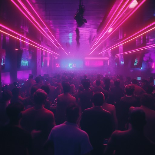 Feel vivacious beats spark excitement in neon lit realms. High energy synths drive the pace, embodying the essence of modern club nightlife. An electrifying journey perfect for parties, dance floors, and high intensity moments