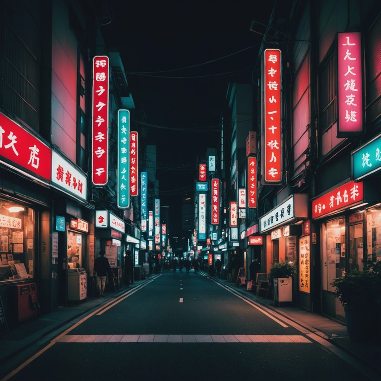 An instrumental celebration of tokyo's lively night scene through a mix of j pop's melody and new jack swing's infectious beats. Imagine dancing through the bustling streets of tokyo, where tradition meets the pulse of modern life.