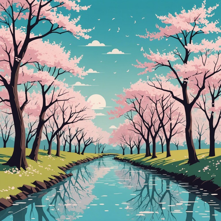 This instrumental track captivates the soothing essence of spring in japan with gentle melodies that emulate the falling of cherry blossoms. The composition blends traditional japanese instruments with modern j pop sensibilities to create a peaceful, serene auditory experience.