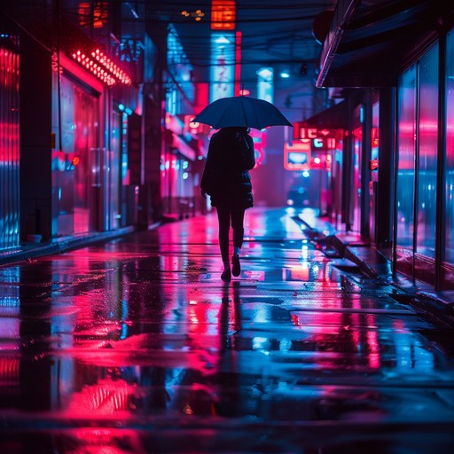 The track embodies the essence of a bustling city at night, filled with glowing neon lights and the distant hum of urban life. It blends melodic synthesizers with a steady drum beat, creating an atmosphere that's both nostalgic and futuristic