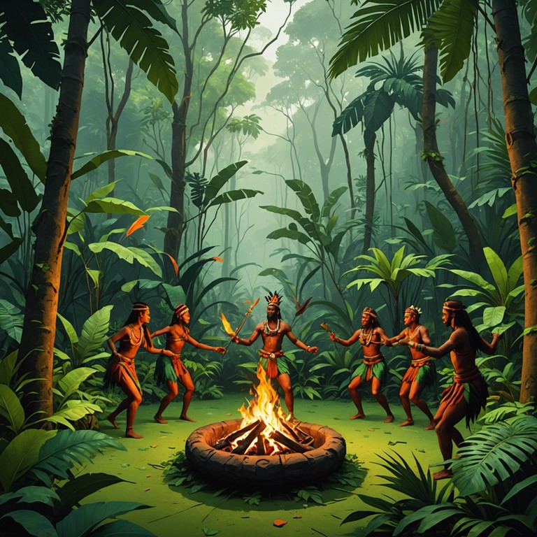 This upbeat track captures the essence of a tribal celebration deep within a vibrant jungle, using organic rhythms and lively pulses that mimic the heart of nature. The song is driven by powerful drum patterns that create an immersive auditory journey, bringing to life the spirit of ancient ceremonies.