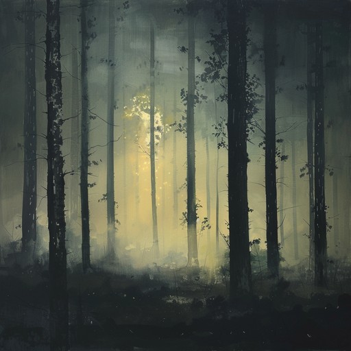 Echoes in the woods portrays an immersive journey through a mystical forest, enriched by the deep tones of cellos and the high, sweet tweets of clarinets, creating an enveloping atmosphere of nature's serene and lush sanctuary.