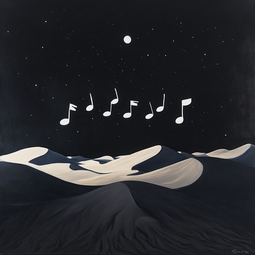 A tranquil instrumental blending the gentle strumming of the oud with ambient synth layers, evoking the peacefulness of a desert night under the stars.