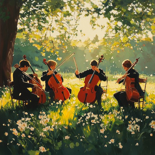 An uplifting and lively string quartet composition that evokes feelings of joy and happiness. Perfect for setting a bright and cheerful mood, it's both sophisticated and celebratory, harnessing the elegance of classical music to create a resonant and heartwarming listening experience.