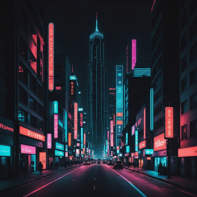 A vibrant journey through shimmering synth landscapes and powerful basslines, crafting an atmosphere of a neon lit cityscape in perpetual motion. The track weaves through peaks of ecstatic highs and serene, introspective lows, creating a dynamic sonic experience that feels like wandering through a digital dream.