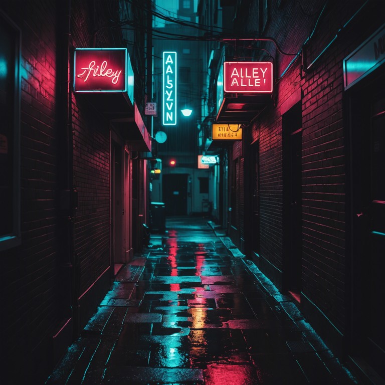 This track harkens back to the mid 1980s, featuring a haunting soundscape created by eerie synthetic tunes and brooding melodies that encapsulate the sinister yet magnetic atmosphere of vintage neon lit urban settings. Deep, pulsating beats and chilling synths evoke a feeling of wandering through mysterious, foggy city streets at night.