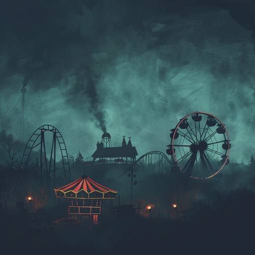 This eerie composition takes listeners on a dark journey through a twisted, abandoned carnival, where ghostly echoes of long-forgotten laughter and screams intertwine with the creaking of rusted rides and the whispers of tortured souls. The discordant melodies and unconventional instrumentation create a sense of unease and dread, as if the listener is wandering through a nightmare from which they cannot escape.