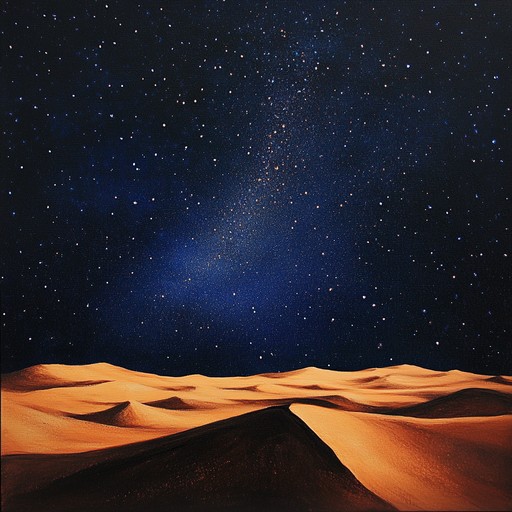 An immersive listening experience designed to transport you to the remote and magical deserts under a clear night sky. The music blends ethereal tones with the acoustic properties of the oud, creating a serene yet haunting atmosphere. The sound grows from a whisper to a resonant climax, paralleling the rise of the night until the fleeting moment of dawn.