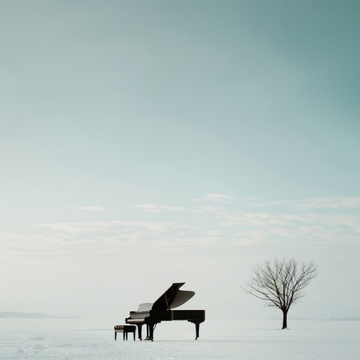 A sorrowful piano composition capturing the essence of lost love and cold winter nights, with soft, gentle dynamics that bring out the profound emotion hidden in each note.