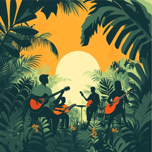 Capturing the essence of a tropical jungle and funk, this track features infectious rhythms and groovy melodies. Electric guitar riffs intertwine with exotic percussion, creating a dynamic and playful composition ideal for vibrant scenes.