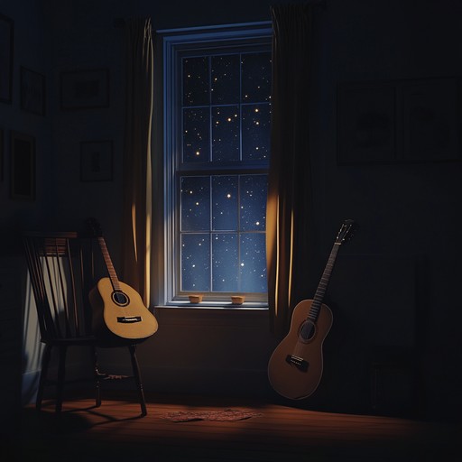 An instrumental piece that blends gentle electric guitar melodies with ambient synth layers, evoking the feeling of being alone in a quiet room at midnight, reflecting on memories and emotions. The track builds slowly, incorporating soft electronic beats and echoing harmonies that envelop the listener in a contemplative and soothing atmosphere.