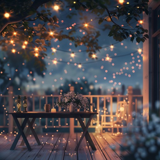 Imagine a balmy summer night, where the warmth lingers in the air and the stars shimmer above. You’re lounging in a cozy outdoor setting, surrounded by the soft glow of fairy lights. A chill r&b track gently envelops you, with smooth rhythms and soulful harmonies blending into the perfect backdrop. There's an effortless tranquility that makes you lose track of time, encouraging a deep sense of relaxation and contentment.