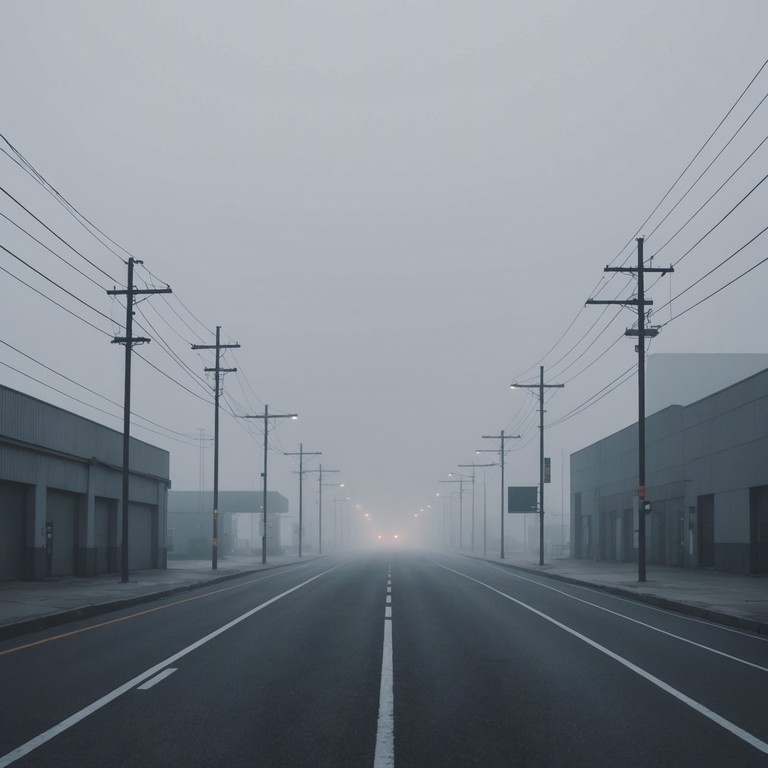 An atmospheric blend of industrial rock that communicates the emotional and physical textures of an urban environment enveloped in fog. The layers of sound are meticulously interwoven with electronic and acoustic elements, creating a landscape that is visually represented by the elusive and dim outlines seen in thick fog.